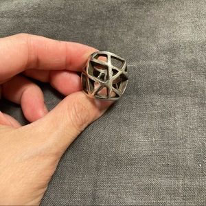 HOUSE OF HARLOW Silver Cage Ring - Size 6